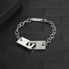 Load image into Gallery viewer, Stainless Steel 808bass Square Buckle Trend Bracelet