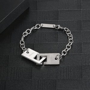 Stainless Steel 808bass Square Buckle Trend Bracelet