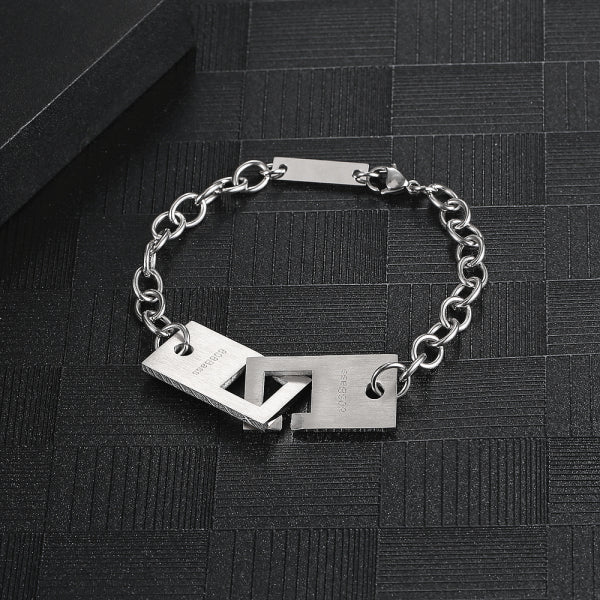 Stainless Steel 808bass Square Buckle Trend Bracelet