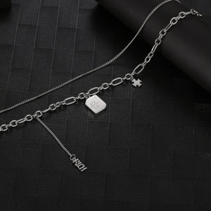 Stainless Steel Mahjong Wealth Trend Necklace