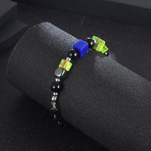 Load image into Gallery viewer, Stainless Steel Retro Three-dimensional Square Pearl Bracelet