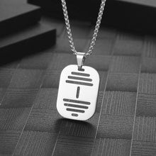 Load image into Gallery viewer, Stainless Steel Hollow Dumbbell Minimalism Pendant Necklace