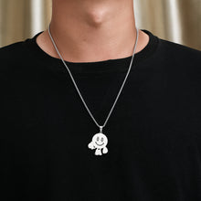 Load image into Gallery viewer, Stainless Steel Cartoon Smiling Face Little Man Pendant Necklace