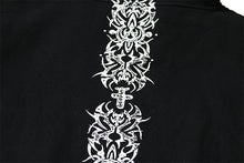 Load image into Gallery viewer, American High street fashion brand Tr scott splash-ink spine print flower hoodie loose casual hoodie for men and women