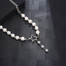 Load image into Gallery viewer, Stainless Steel Bead Aritificial Pearls Splicing Fashion Necklace