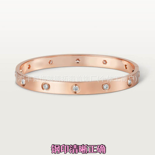 Cartier LOVE Narrow edition bracelet plated 18K rose gold Seiko non fade diamond bracelet for men and women