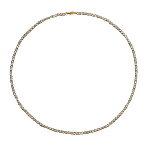Stainless Steel European And American  Full Diamond Necklace