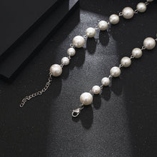 Load image into Gallery viewer, Stainless Steel Inlaid Diamond Cross Splicing Pearl Necklace