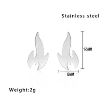 Load image into Gallery viewer, Stainless Steel Flame Trend Stud Earring