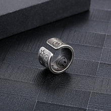 Load image into Gallery viewer, Stainless Steel Cartoon Graffiti Smiling Face Trend Ring