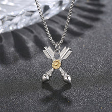 Load image into Gallery viewer, Stainless Steel Indian Style Retro Arrow Sunflower Trend Pendant Necklace