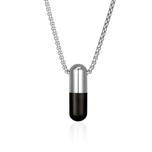 Stainless Steel Capsule Trend Pendant Necklace