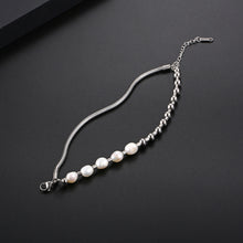 Load image into Gallery viewer, Stainless Steel Irregular Pearls Trend Fashion Bracelet