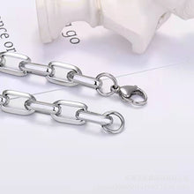 Load image into Gallery viewer, Color-free handmade OT chain necklace Titanium steel men&#39;s and women&#39;s bracelet Hip Hop square chain
