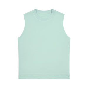 Spring and summer new trend 230g cool vest men's sports basketball round neck loose vest sleeveless men's T-shirt