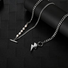 Load image into Gallery viewer, Stainless Steel Lightning Pearls Minimalism Fashion Necklace
