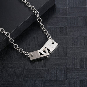 Stainless Steel 808bass Square Buckle Trend Necklace