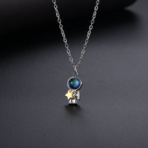 Stainless Steel INS Astronaut Trend Fashion Necklace