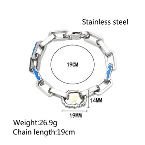 Stainless Steel European and American High-level Hip Hop Lightning Bracelet