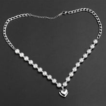 Load image into Gallery viewer, Stainless Steel Chain Splicing Pearls Love Minimalism Necklace