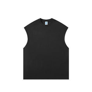 【1+100+100】 Spring and summer heavy 305G earth color FOG sleeveless vest men's top