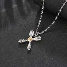 Load image into Gallery viewer, Stainless Steel Indian Style Retro Arrow Sunflower Trend Pendant Necklace