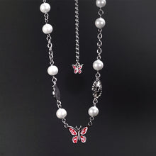 Load image into Gallery viewer, Stainless Steel GD Quan Zhilong Butterfly Pearl Trend Necklace