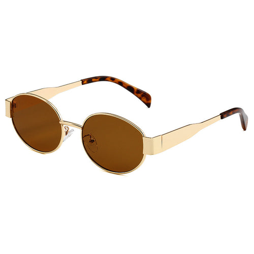 New oval sunglasses Hot lenses all round metal fashion sunglasses for men and women