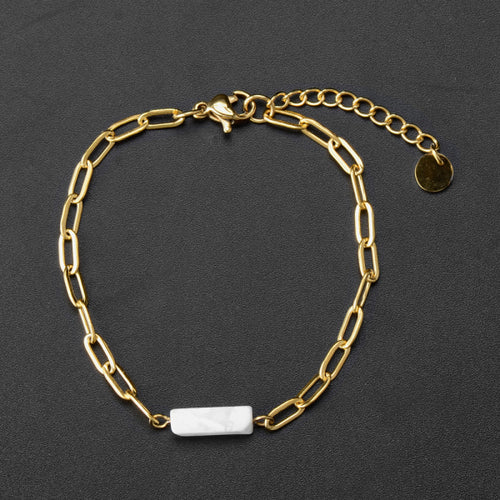 Stainless Steel Natural Stone Trend Bracelet