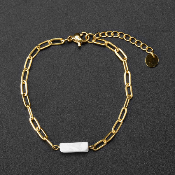 Stainless Steel Natural Stone Trend Bracelet