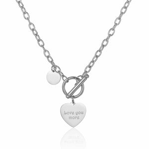 Stainless Steel OT Buckle Round Brand Love Trend Necklace