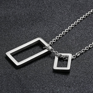 Stainless Steel Geometry Minimalism Pendant Necklace