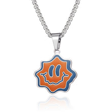 Load image into Gallery viewer, Stainless Steel Cartoon Smiley Face Pendant Necklace