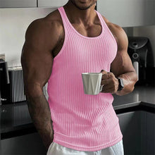 Load image into Gallery viewer, Summer men&#39;s fitness vest Sleeveless quick-drying sports vest solid color slim-fit high elastic cool breathable tight top