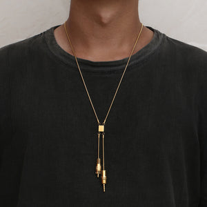 Stainless Steel Data Cable Trend Necklace