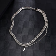 Load image into Gallery viewer, Stainless Steel Cross Minimalism Splicing Fashion Necklace
