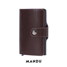Load image into Gallery viewer, MANDU new fashion men&#39;s RFID business card bag pocket coin wallet man