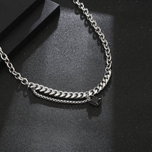 Load image into Gallery viewer, Stainless Steel Black Gemstone Men And Women Minimalism Necklace