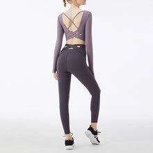 Load image into Gallery viewer, TikTok Autumn and winter new fitness yoga wear women quick dry naked high elastic sportswear breathable long sleeve yoga suit