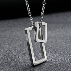 Stainless Steel Geometry Minimalism Pendant Necklace