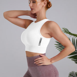 Yoga vest without chest pad breathable shock-proof running top back quick drying fitness wear sleeveless T-shirt