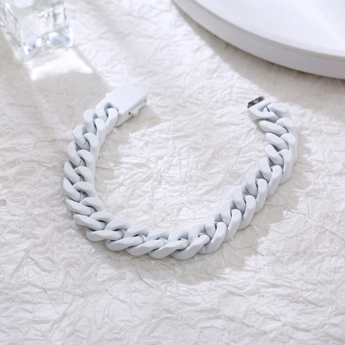 Stainless Steel Paint Colored Cuban Trend Bracelet
