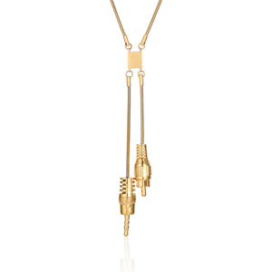 Stainless Steel Data Cable Trend Necklace