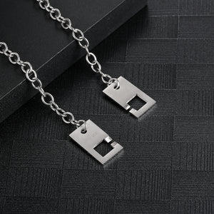 Stainless Steel 808bass Square Buckle Trend Necklace