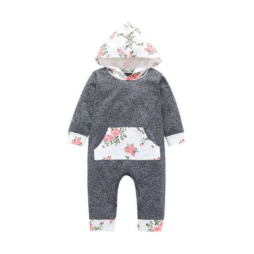 2018INS foreign trade autumn and winter new newborn clothes flower baby climbing clothes Ha Yi baby onesie - Critique Clothing - 
