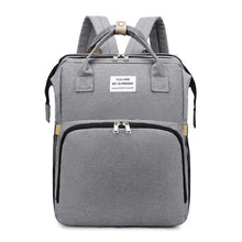 Load image into Gallery viewer, New portable folding bed mommy bag go out portable large capacity multi-functional mother and child backpack mommy bag