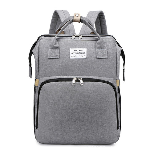 New portable folding bed mommy bag go out portable large capacity multi-functional mother and child backpack mommy bag