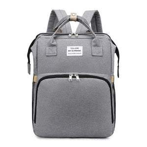 New portable folding bed mommy bag go out portable large capacity multi-functional mother and child backpack mommy bag
