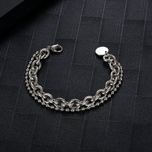 Load image into Gallery viewer, Stainless Steel Double Layer Splicing Bracelet