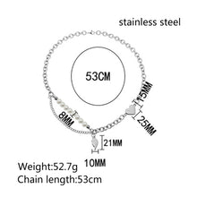 Load image into Gallery viewer, Stainless Steel Love Artificial Pearls Fashion Necklace